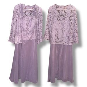 Lavender 2 piece Long Dress- NWT - Size 16W